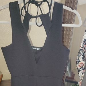 Sexy black cutout dress